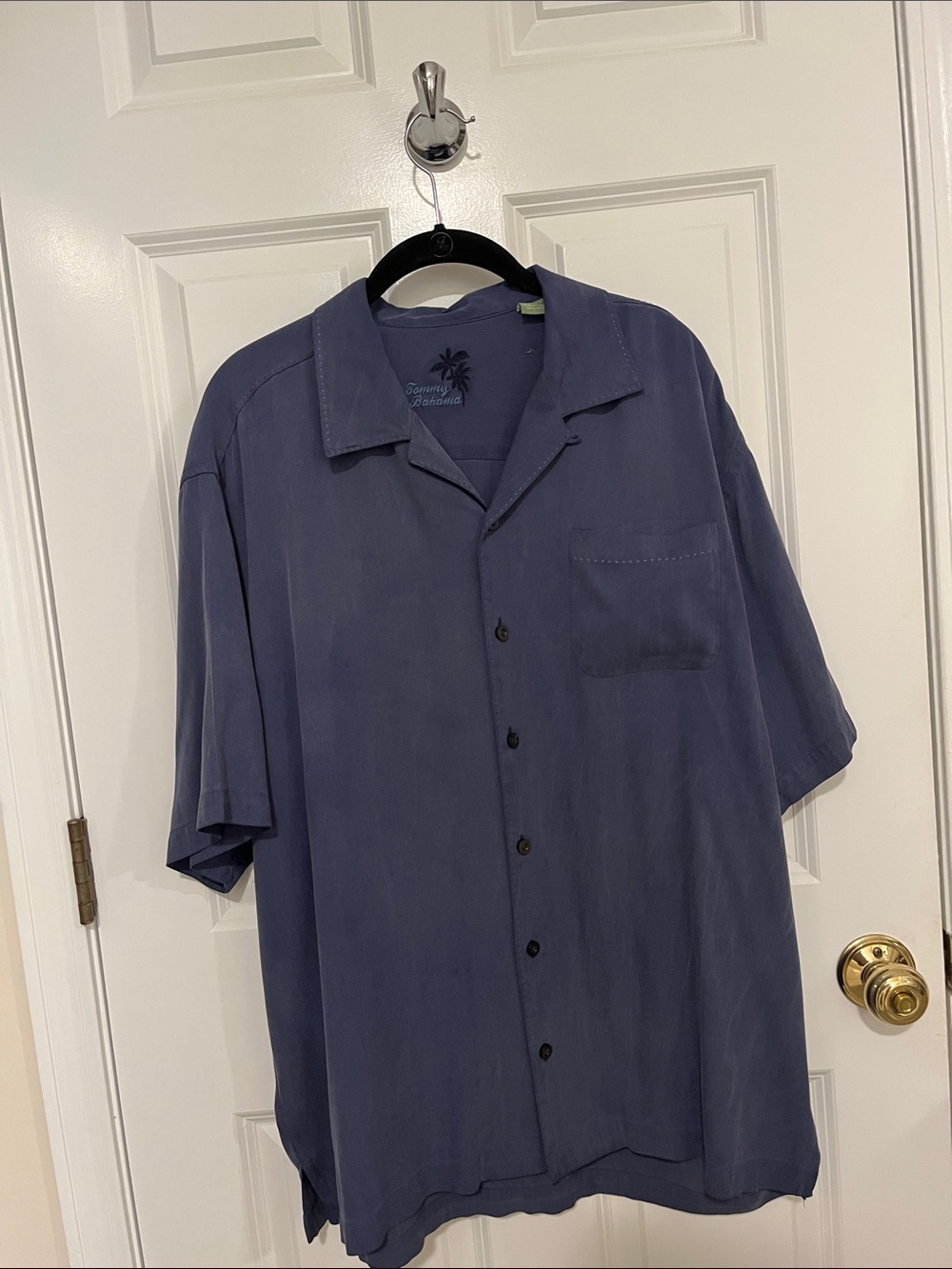 Tommy Bahama Navy Short-Sleeve Button-Front Camp Shirt